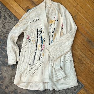 unique loose yarn cable knit sweater